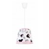 cukierkowa lampa wiszaca z abazurem minnie do pokoju dziewczynki