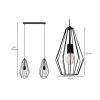 lampa wiszaca loft metalowa klosze dekoracyjne