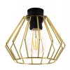 lampa sufitowa metalowa loft ze zlotymi kloszami