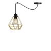 designerska lampa spider nuvola gold zloty klosz druciany