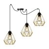 elegancka lampa wiszaca spider nuvola gold zlote klosze z metalu