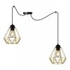 lampa wiszaca w stylu loftowym spider nuvola gold metalowy klosz