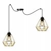 lampa wiszaca w stylu loftowym spider nuvola gold metalowy klosz
