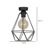 lampa sufitowa plafon loft retro