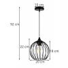 lampa wiszaca pojedyncza loft z metalu led