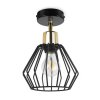 lampa sufitowa reflektor metalowy druciany klosz nuvola e27