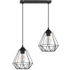 industrialna lampa wiszaca sufitowa diament loft