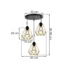 elegancka lampa nuvola gold klosze typu druciak zlote w ksztalcie diamentu