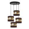 stylowa lampa wiszaca elegance gold na podsufitce abazury