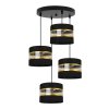 stylowa lampa wiszaca elegance gold na podsufitce abazury