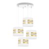 stylowa lampa wiszaca elegance gold na podsufitce abazury