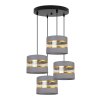 stylowa lampa wiszaca elegance gold na podsufitce abazury
