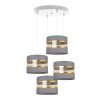 stylowa lampa wiszaca elegance gold na podsufitce abazury
