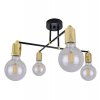 lampa sufitowa loft zyrandol zlote elementy