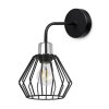 nowoczesna czarna lampa kinkiet klosz metalowy druciak led nuvola
