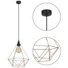 oryginalna lampa loft retro wiszaca miedziana