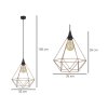 oryginalna lampa loft retro wiszaca miedziana