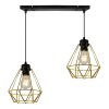 elegancka lampa nuvola gold zlote druciane klosze w ksztalcie diamentow