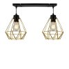 elegancka lampa nuvola gold zlote druciane klosze w ksztalcie diamentow