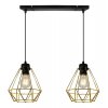 elegancka lampa nuvola gold zlote druciane klosze w ksztalcie diamentow