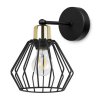 kinkiet scienny z kloszem metalowym druciank industrialny nuvola e27