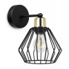 kinkiet scienny z kloszem metalowym druciank industrialny nuvola e27