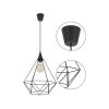 designerska lampa wiszaca loft metalowa czarna