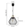 lampa sufitowa metalowy klosz druciak styl loftowy nuvola