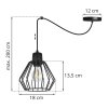 lampa wiszaca druciany klosz typu pajak industrialna nuvola led e27