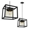 industrialna lampa wiszaca rasti cage ze zlotym kloszem