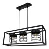 loftowa metalowa lampa rasti cage z czarnymi drucianymi kloszami