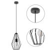 lampa wiszaca sufitowa loft zwis metalowa e27 drut