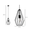 lampa wiszaca sufitowa loft zwis metalowa e27 drut