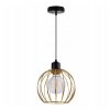 zlota lampa wiszaca w stylu loft z metalu