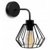 industrialny kinkiet scienny z metalu czarny