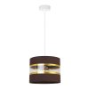 nowoczesna lampa wiszaca elegance gold abazur w pasy