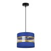 nowoczesna lampa wiszaca elegance gold abazur w pasy