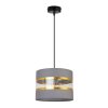 nowoczesna lampa wiszaca elegance gold abazur w pasy