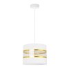 nowoczesna lampa wiszaca elegance gold abazur w pasy