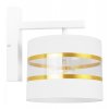 nowoczesna lampa kinkiet elegance gold z abazurem