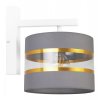 nowoczesna lampa kinkiet elegance gold z abazurem