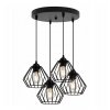 nowoczesna lampa w stylu loft z geometrycznymi kloszami
