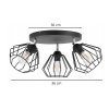 lampa sufitowa loft regulowana z metalu