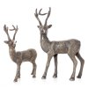 VÁNOČNÍ DEKORAČNÍ FIGURKA DEER 42CM TMAVÁ ZLATÁ