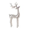 VÁNOČNÍ DEKORAČNÍ FIGURKA DEER 39CM STŘÍBRNÁ