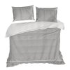 SATÉNOVÉ LOŽNÍ POVLEČENÍ EVA MINGE H 220X200 CM, 2 KS 70X80 CM ŠEDÁ