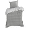SATÉNOVÉ LOŽNÍ POVLEČENÍ EVA MINGE H 160X200 CM, 2 KS 70X80 CM ŠEDÁ
