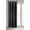 ZATEMŇOVACÍ ZÁVĚS NA KROUŽCÍCH ROSA 140X250 CM ČERNÁ