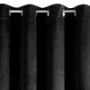 ZATEMŇOVACÍ ZÁVĚS NA KROUŽCÍCH PIERRE 140X250 CM ČERNÁ