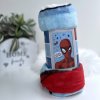 koc flanelowy 100x150 spiderman niebieski coral